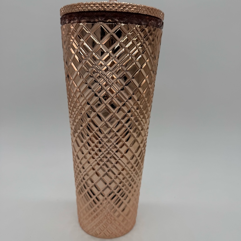 Starbucks 2023 Winter Holiday Jeweled 24oz Tumbler Cold Cup - Rose Gold - Picture 5 of 9